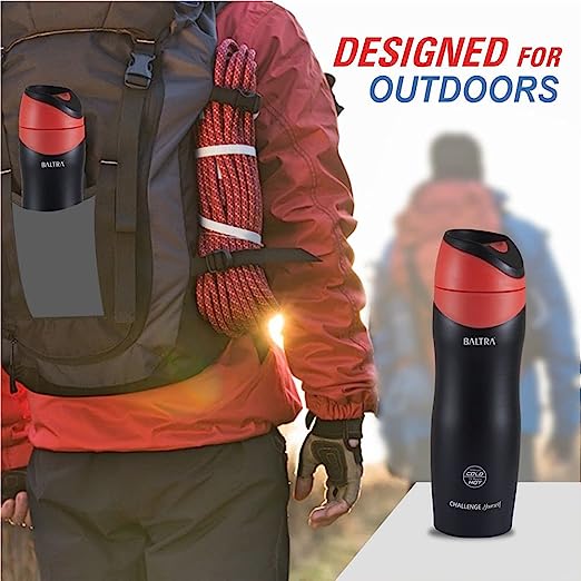 BALTRA Bang Thermosteel Hot and Cold Water Bottle Stainless Steel Sports Vacuum Flask 500ml, Red BALTRA Bang Thermosteel Hot and Cold Water Bottle Stainless Steel Sports Vacuum Flask 500ml, Red